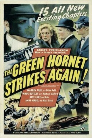 The Green Hornet Strikes Again Movie Poster Hot Vintage