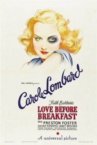 Love Before Breakfast Movie Poster Carole Lombard Rare