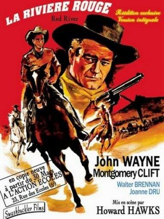 Red River Movie Poster John Wayne Rare Hot Vintage 4