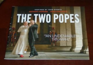 " The Two Popes " Movie Fyc Awards Booklet 32 Pages Hopkins/pryce