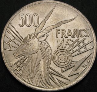 Central African States 500 Francs 1976 - Nickel - Aunc - 1052 ¤