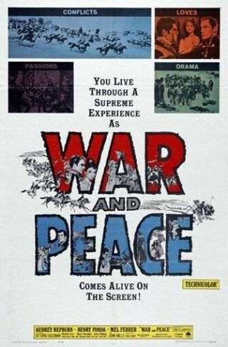 War And Peace Movie Poster 1956 Henri Fonda Vintage 8