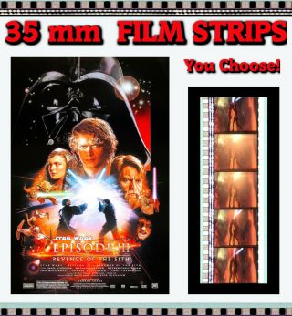 Star Wars: Revenge Of The Sith - 35mm Film Cell Strips - You Choose