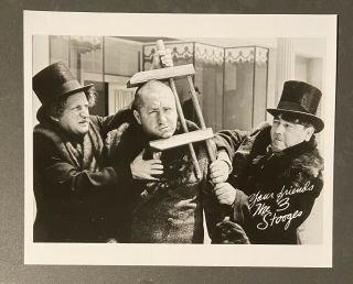 The Three Stooges Glossy 8x10 Photo Moe,  Curly,  Larry Print Poster