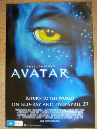 Avatar Movie Blu Ray Dvd Release Promotional Poster