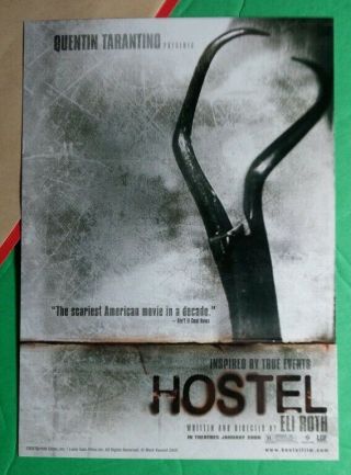 Hostel Quentin Tarantino Eli Roth 5x7 Movie Ad Postcard Mini Sm Promo Poster