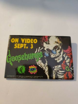 Promotional Pinback Goosebumps On Video Sept 3