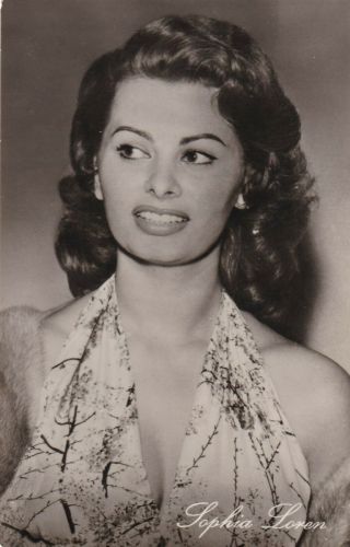 Sophia Loren - Hollywood Movie Star/actress Glamour 1950s Fan Phototcard