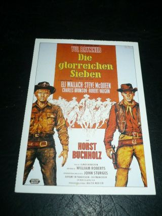 The Magnificent Seven [1960],  Film Card [yul Brynner,  Steve Mcqueen,  C Bronson]