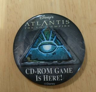 Walt Disney Atlantis The Lost Empire (the Cd - Rom Game) Promo Movie Button
