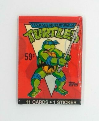 Teenage Mutant Ninja Turtles 1989 Movie Trading Cards Topps Pack W/ Sticker Red