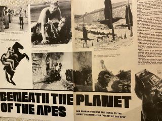 Beneath The Planet Of The Apes,  Charlton Heston,  Two Page Vintage Clipping
