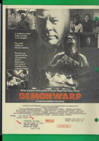 Demonwarp Movie Ad 8x11 (aprox. ) (-) Horror