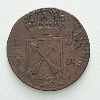 1720 Sweden 1/2 Ore Overstruck