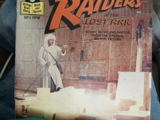 Vintage Read - Along Adventure 452 Raiders Of The Lost Ark Book And Record 1981