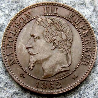 France Napoleon Iii 1862 K Deux 2 Centimes,  Bordeaux Bronze