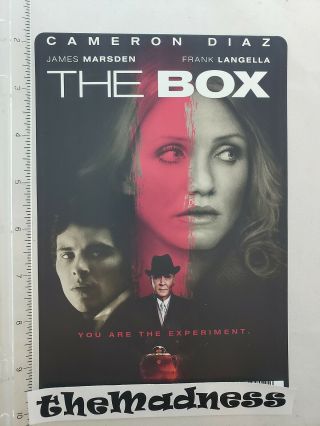 The Box Movie Dvd Or Blu Ray Backer Card Mini Poster Cameron Diaz