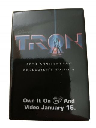Walt Disney Tron 20th Anniversary Collectors Edition Dvd Promo Movie Button