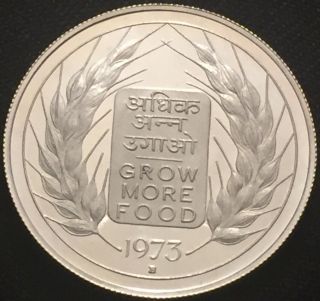 1973 Republic Of India Silver 10 Rupees Proof - B Mark - Please