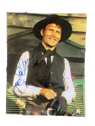 Jack Palance Glossy Hand Tinted Color Photo With A Forged Signature