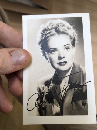 Vintage Alice Faye 30s Glamour Publicity Photo Hand Signed Autograph