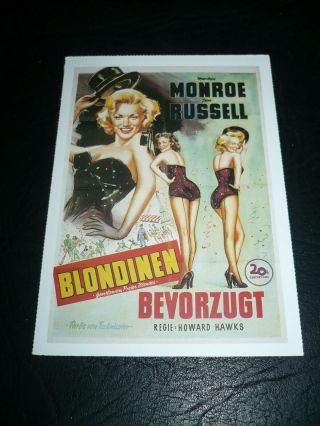 Gentlemen Prefer Blondes,  Film Card [marilyn Monroe,  Jane Russell]