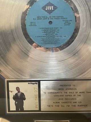 DJ Jazzy Jeff And The Fresh Prince - (He’s The DJ,  I’m The Rapper) RIAA Award 4