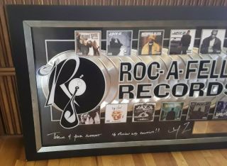 JAY - Z Roc - A - Fella Records =FRAMED RIAA 16X PLATINUM RAP LP RECORD CD AWARD= 6