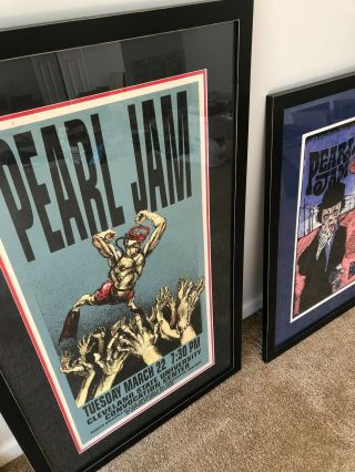 Pearl Jam 1994 Cleveland Derek Hess Poster Framed 6