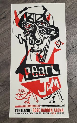 Pearl Jam Portland 1998 Poster Signed/numbered Ames