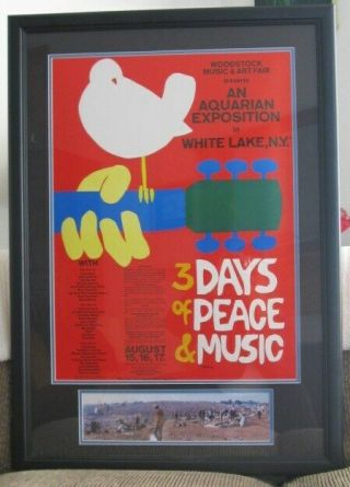 1969 Woodstock Music & Art Fair Poster,  Over 50 Years Old