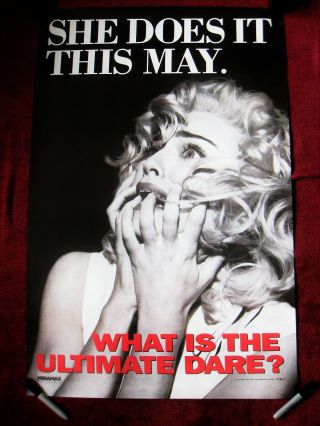 Scared Shitless Madonna Promo Only Poster Truth Or Dare Release Canada Only Sex