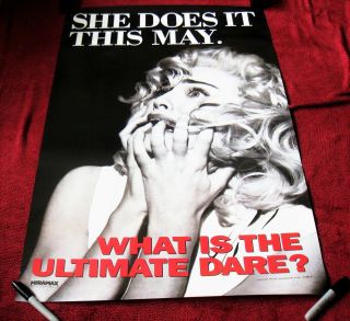 SCARED SHITLESS MADONNA PROMO ONLY POSTER TRUTH OR DARE RELEASE CANADA ONLY SEX 4