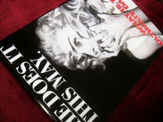 SCARED SHITLESS MADONNA PROMO ONLY POSTER TRUTH OR DARE RELEASE CANADA ONLY SEX 6