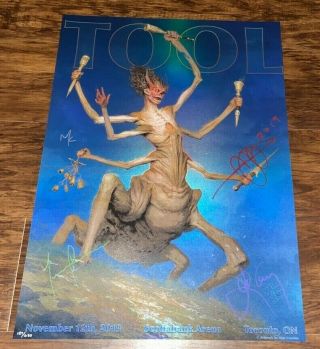 Tool Poster Toronto Band Signed Foil Tour /650 11/12/19 Max Verehin Scotiabank