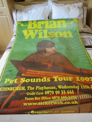 Brian Wilson Concert Poster Pet Sounds 2002 Signed By Brian Very Rare Beach Boys