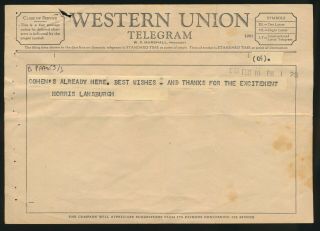 Beatles ULTRA RARE FEBRUARY 1964 ED SULLIVAN SHOW TELEGRAM DOCUMENTS 2