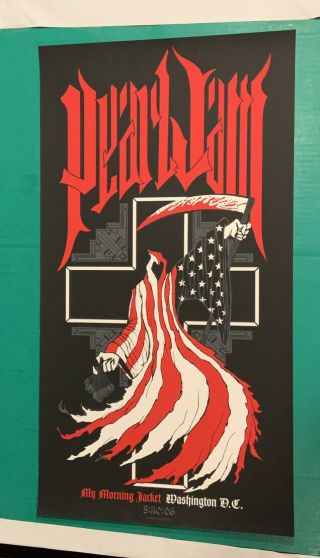 Pearl Jam 2006 Washington Dc Klausen Poster (creased - See Photos And Description)