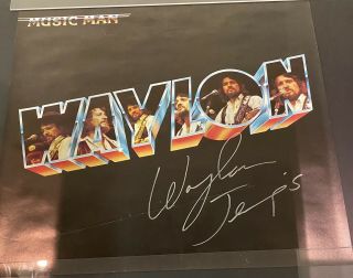 Waylon Jennings Signed Music Man 1980 Promotional Poster 22”x22”