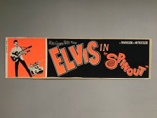 Elvis 1966 Spinout Movie Banner / Mgm Film / Direct From Memphis