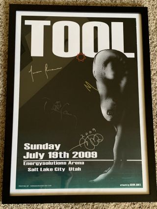 Tool Band Signed Concert Poster Salt Lake City 2009 Artwork By Adam Jones