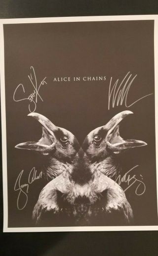 Alice In Chains Signed Lithograph Uk Exclusive Limited Edition 1 - 500 Very Rare