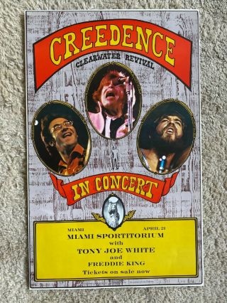 1972 Creedence Clearwater Revival Miami Sportitorium Concert Poster