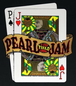 Pearl Jam Yield Album Release Virgin Megastore 1998 Silkscreen Poster Firehouse