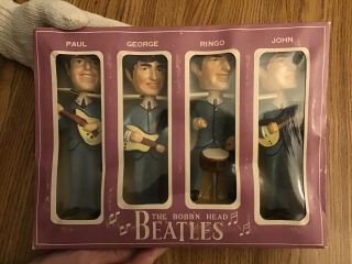 The Beatles “bobb’n Head Dolls’ 1964 Car Mascot,  Never Removed From Box