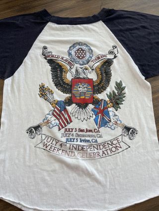 Vintage Iron Maiden Concert Shirt World Slavery Tour 1985 2