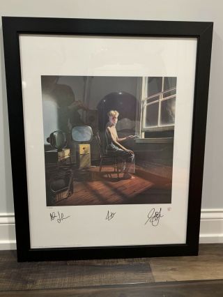 Rush Power Windows Framed Lithograph 464/500 Hand Signed By Neal,  Geddy And Alex