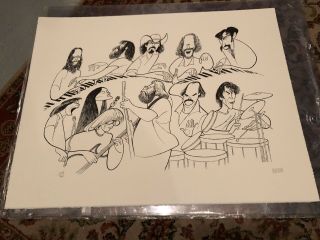 Al Hirschfeld Grateful Dead Limited Edition Lithograph Signed 249/350