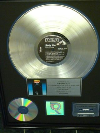 Elvis Presley Official Riaa Gold Platinum Record Album Award Gold Disc Moody