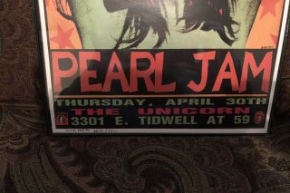 Framed Pearl Jam Soundgarden 1992 Concert Poster Frank Kozik (2218/2500) 2